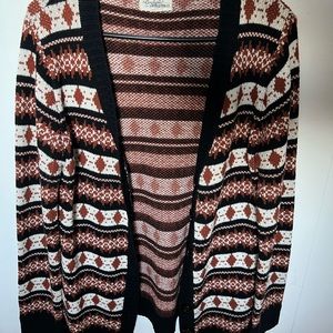 Red, white and black Cardigan